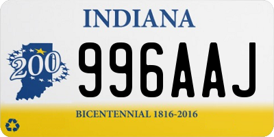 IN license plate 996AAJ