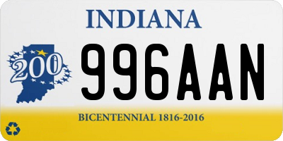 IN license plate 996AAN