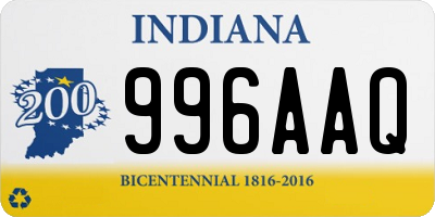 IN license plate 996AAQ