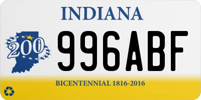 IN license plate 996ABF