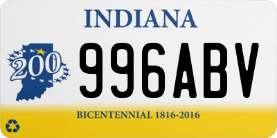 IN license plate 996ABV