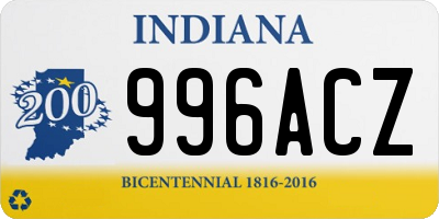 IN license plate 996ACZ