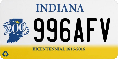 IN license plate 996AFV