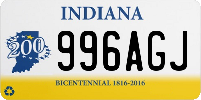 IN license plate 996AGJ