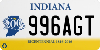 IN license plate 996AGT