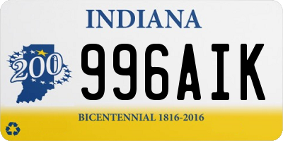 IN license plate 996AIK