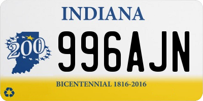 IN license plate 996AJN