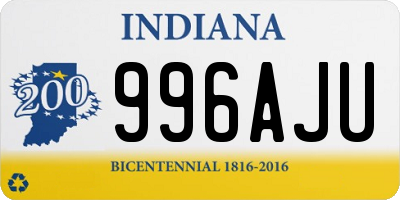 IN license plate 996AJU