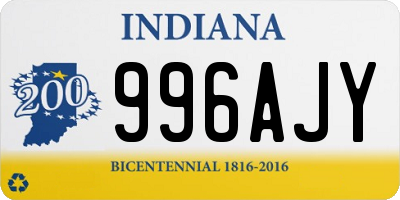 IN license plate 996AJY