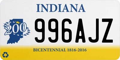 IN license plate 996AJZ