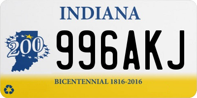 IN license plate 996AKJ