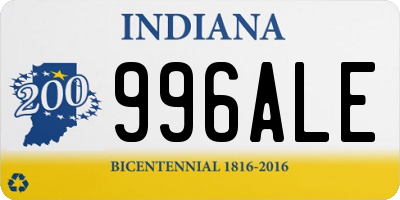 IN license plate 996ALE