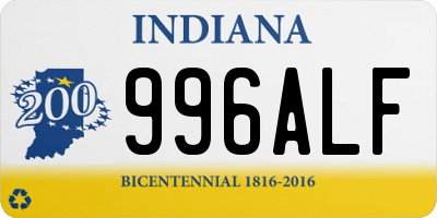 IN license plate 996ALF