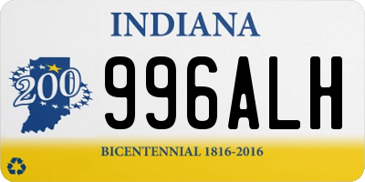 IN license plate 996ALH