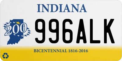 IN license plate 996ALK