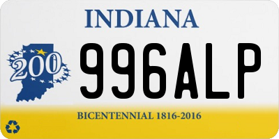 IN license plate 996ALP