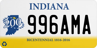 IN license plate 996AMA
