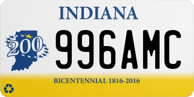 IN license plate 996AMC