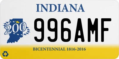 IN license plate 996AMF