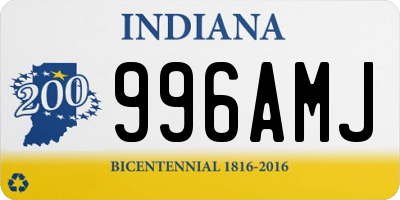 IN license plate 996AMJ