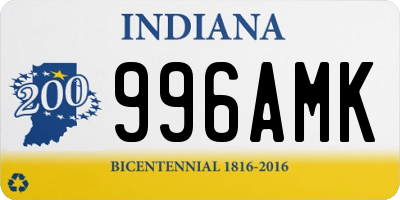 IN license plate 996AMK