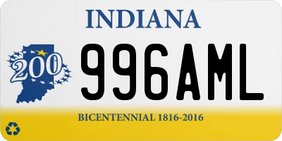 IN license plate 996AML