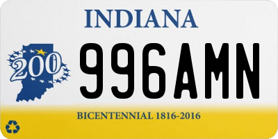 IN license plate 996AMN