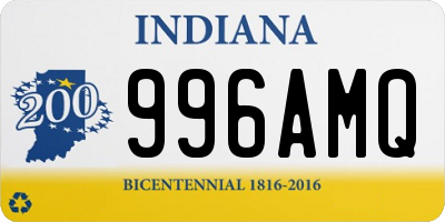 IN license plate 996AMQ