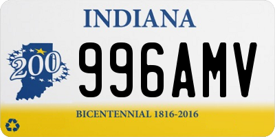 IN license plate 996AMV