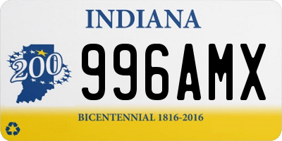 IN license plate 996AMX