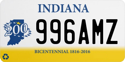 IN license plate 996AMZ