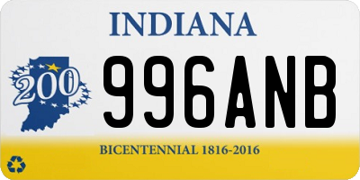 IN license plate 996ANB