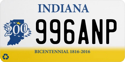 IN license plate 996ANP