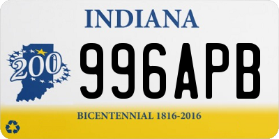 IN license plate 996APB