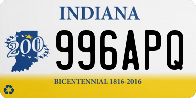 IN license plate 996APQ