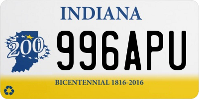 IN license plate 996APU