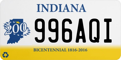 IN license plate 996AQI