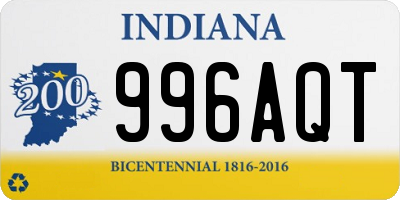 IN license plate 996AQT