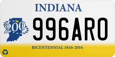 IN license plate 996ARO