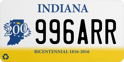 IN license plate 996ARR