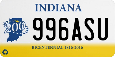 IN license plate 996ASU