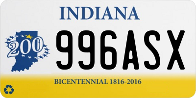 IN license plate 996ASX