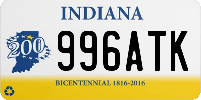 IN license plate 996ATK