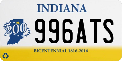 IN license plate 996ATS