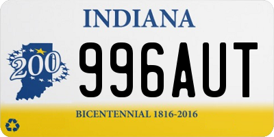 IN license plate 996AUT