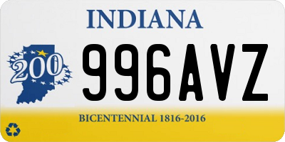 IN license plate 996AVZ