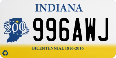 IN license plate 996AWJ