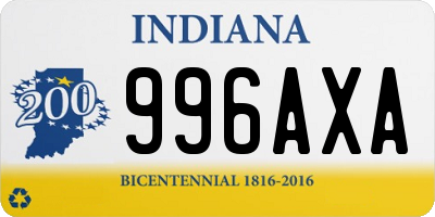 IN license plate 996AXA