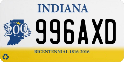 IN license plate 996AXD