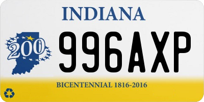 IN license plate 996AXP